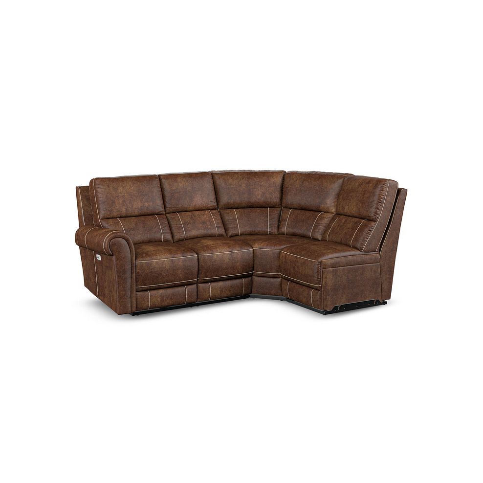 Colorado Electric Reclining Modular Group 4 in Ranch Dark Brown Fabric 2