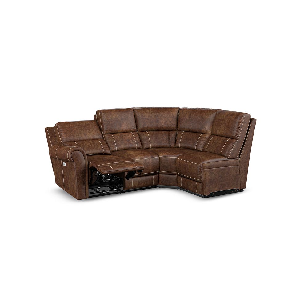 Colorado Electric Reclining Modular Group 4 in Ranch Dark Brown Fabric 4