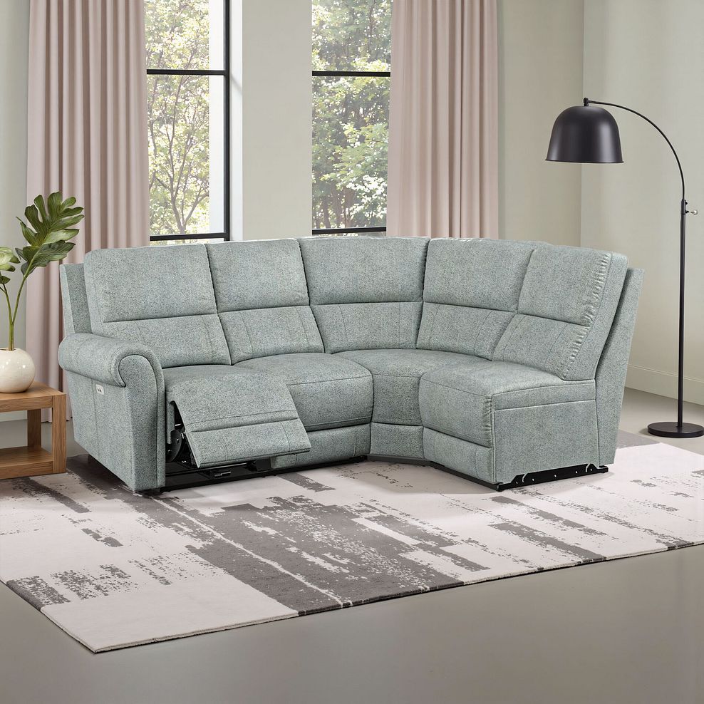 Colorado Electric Reclining Modular Group 4 in Santos Steel Fabric 1
