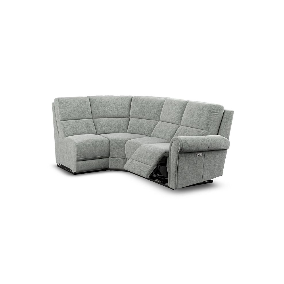 Colorado Electric Reclining Modular Group 5 in Hopsack Platinum Fabric 3
