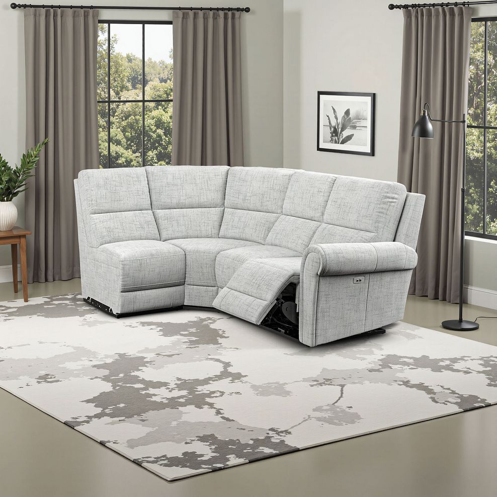 Colorado Electric Reclining Modular Group 5 in Keswick Dove Fabric 1