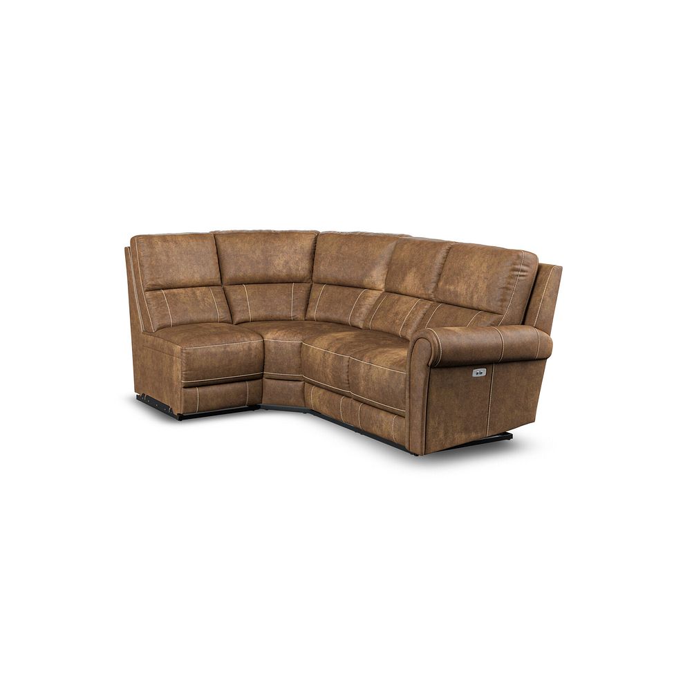 Colorado Electric Reclining Modular Group 5 in Ranch Brown Fabric 2