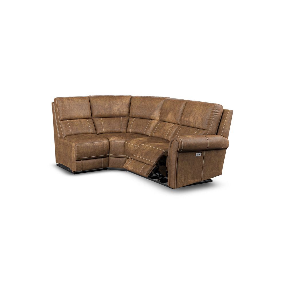 Colorado Electric Reclining Modular Group 5 in Ranch Brown Fabric 3