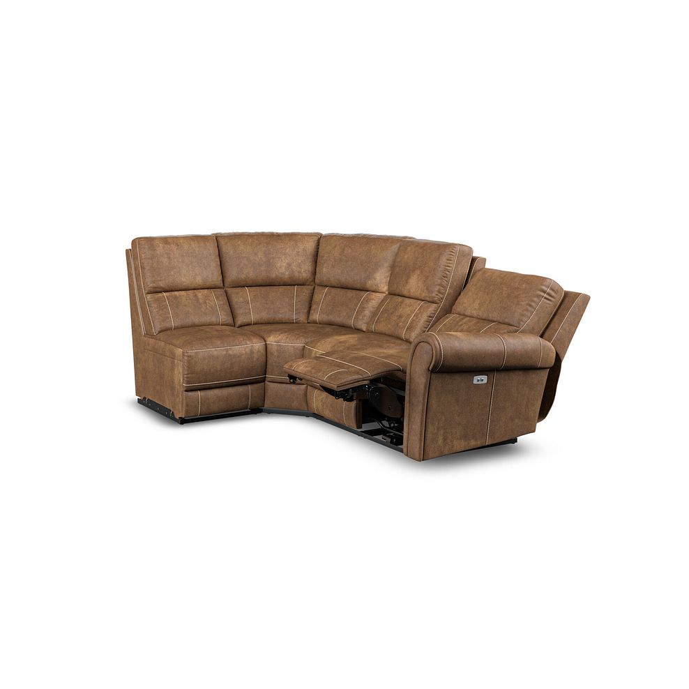 Colorado Electric Reclining Modular Group 5 in Ranch Brown Fabric 4