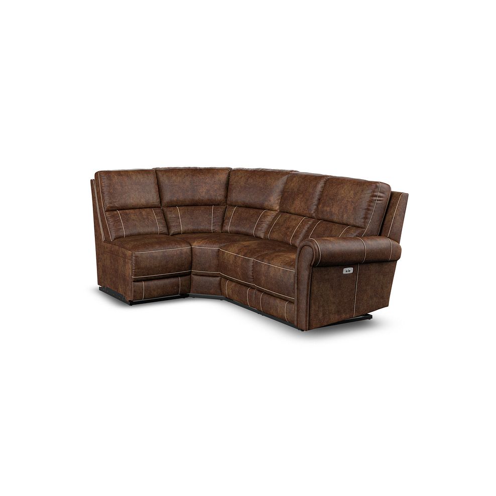 Colorado Electric Reclining Modular Group 5 in Ranch Dark Brown Fabric 2