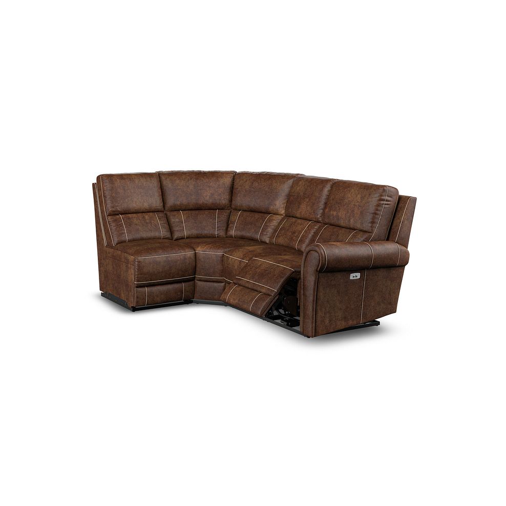 Colorado Electric Reclining Modular Group 5 in Ranch Dark Brown Fabric 3