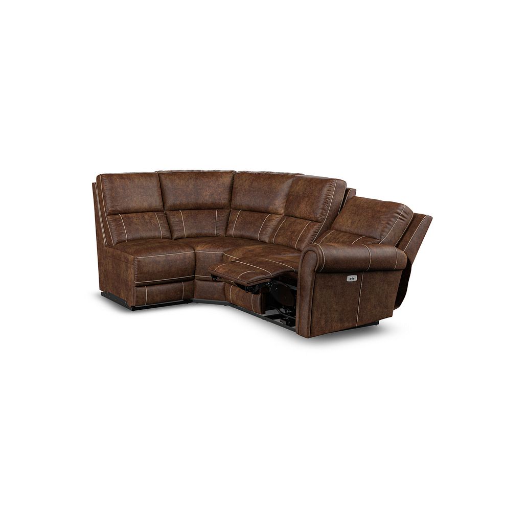 Colorado Electric Reclining Modular Group 5 in Ranch Dark Brown Fabric 4