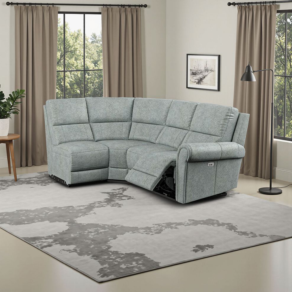 Colorado Electric Reclining Modular Group 5 in Santos Steel Fabric 1