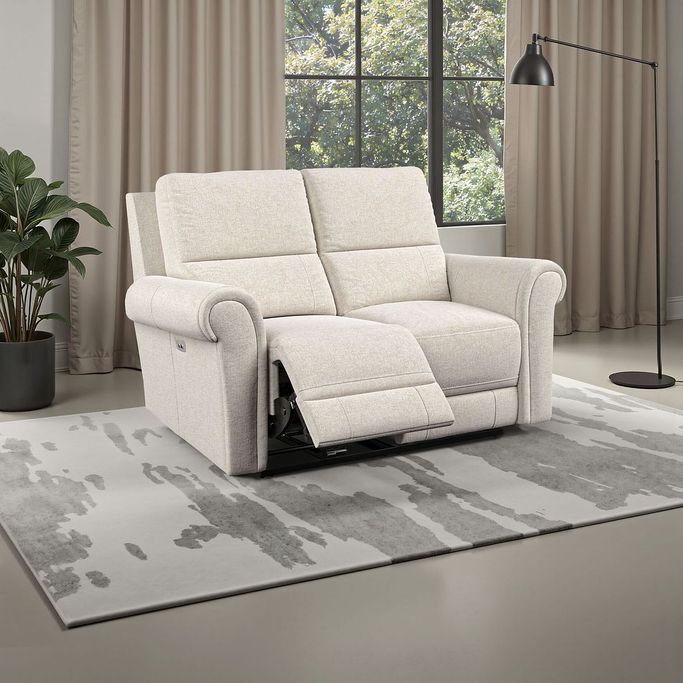 Colorado Electric Reclining Modular Group 8 in Hopsack Natural Fabric 1