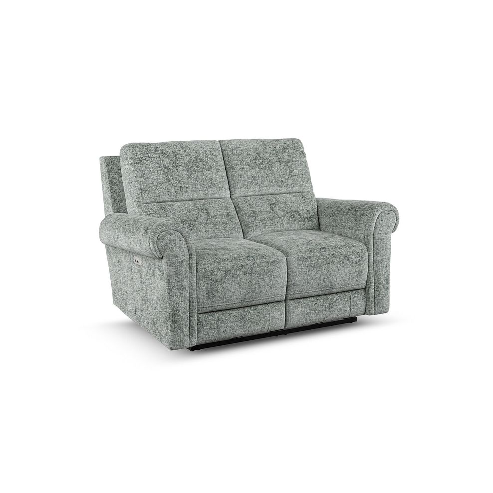 Colorado Electric Reclining Modular Group 8 in Hopsack Platinum Fabric 1