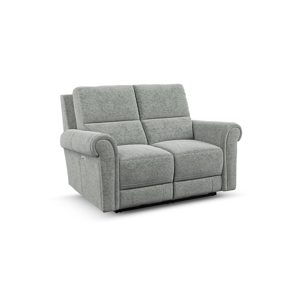 Colorado Electric Reclining Modular Group 8 in Hopsack Platinum Fabric 2
