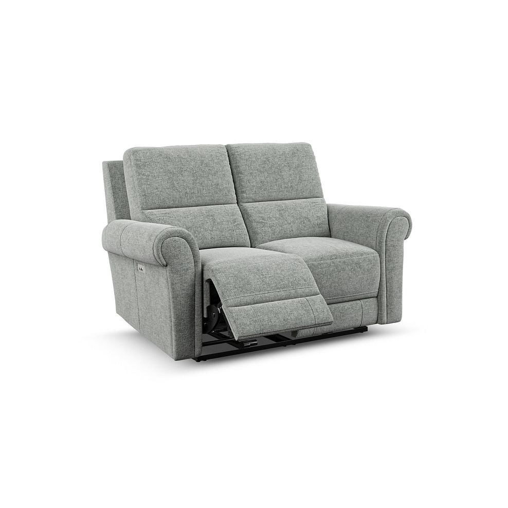 Colorado Electric Reclining Modular Group 8 in Hopsack Platinum Fabric 3