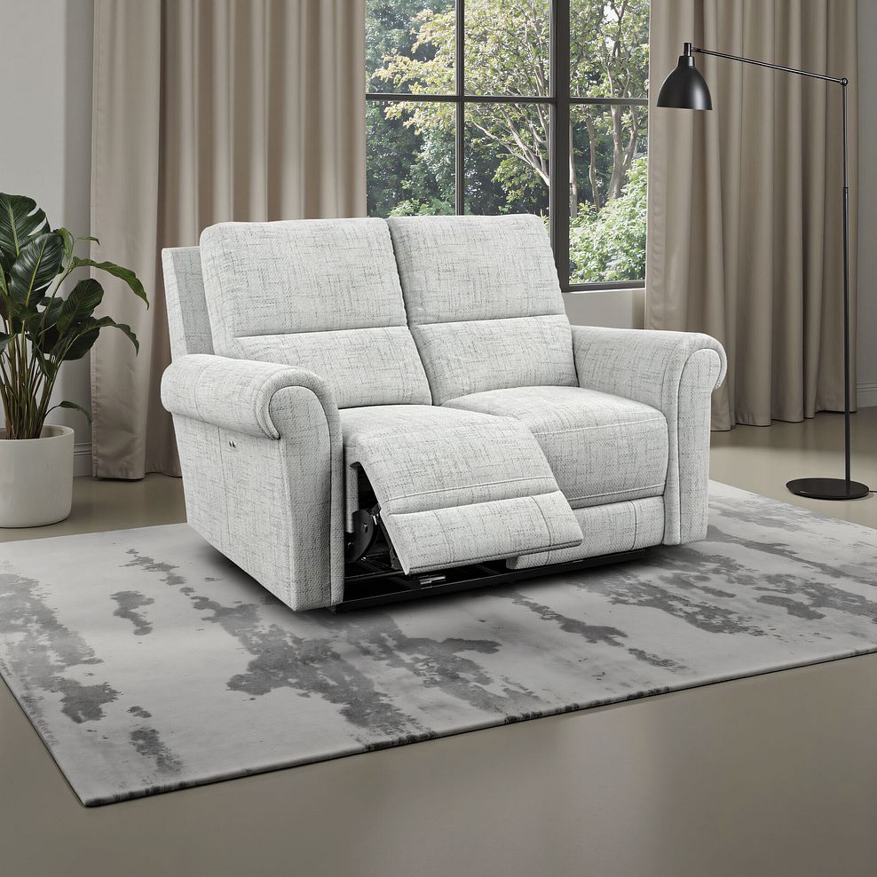 Colorado Electric Reclining Modular Group 8 in Keswick Dove  Fabric 1