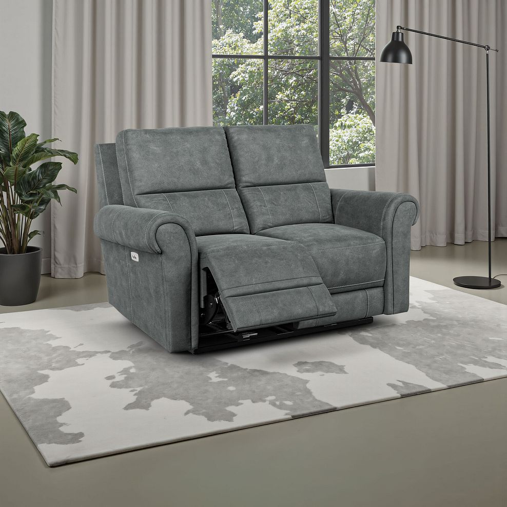 Colorado Electric Reclining Modular Group 8 in Miller Grey Fabric 1