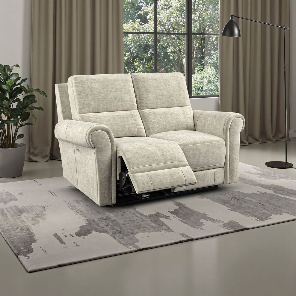 Colorado Electric Reclining Modular Group 8 in Plush Beige Fabric 1