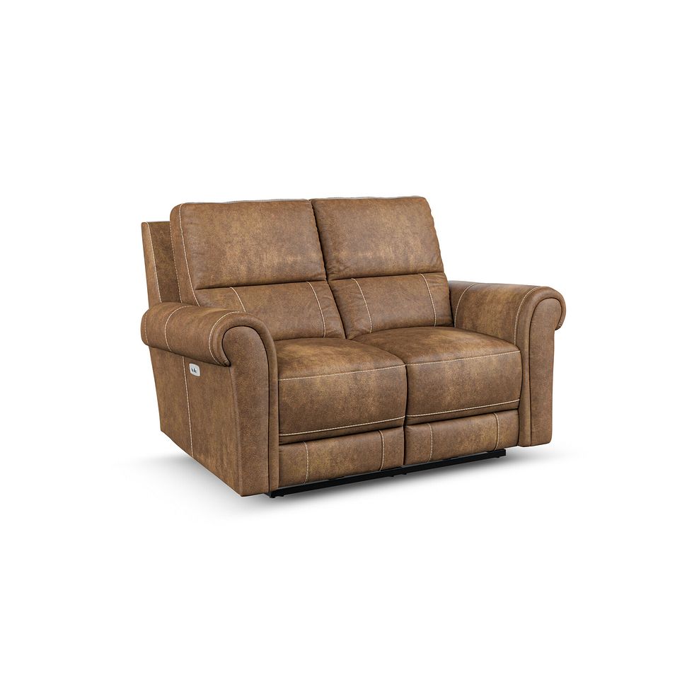 Colorado Electric Reclining Modular Group 8 in Ranch Brown Fabric 2