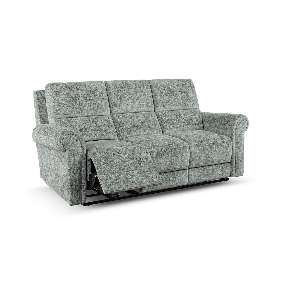 Colorado Electric Reclining Modular Group 9 in Hopsack Platinum Fabric 2