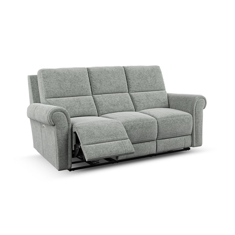Colorado Electric Reclining Modular Group 9 in Hopsack Platinum Fabric 2