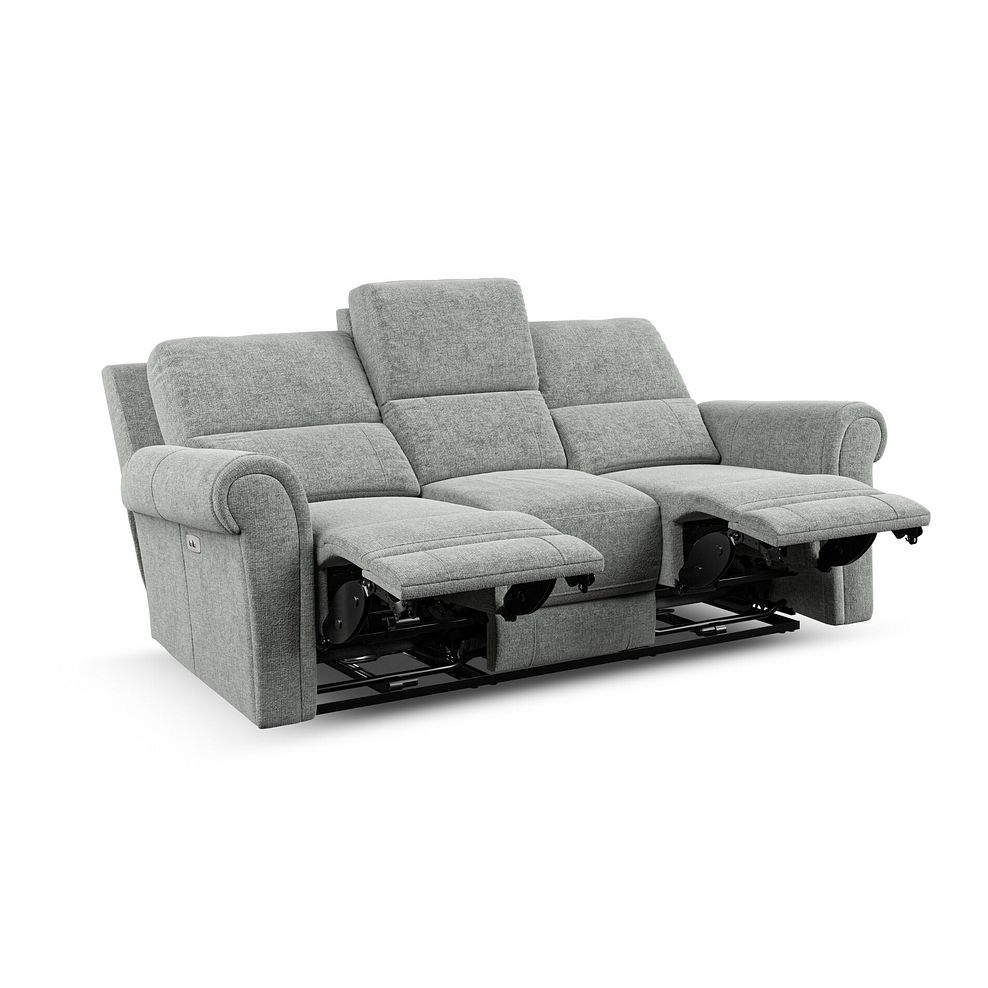 Colorado Electric Reclining Modular Group 9 in Hopsack Platinum Fabric 4