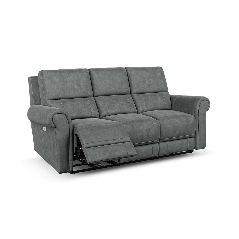 Colorado Electric Reclining Modular Group 9 in Miller Grey Fabric 2