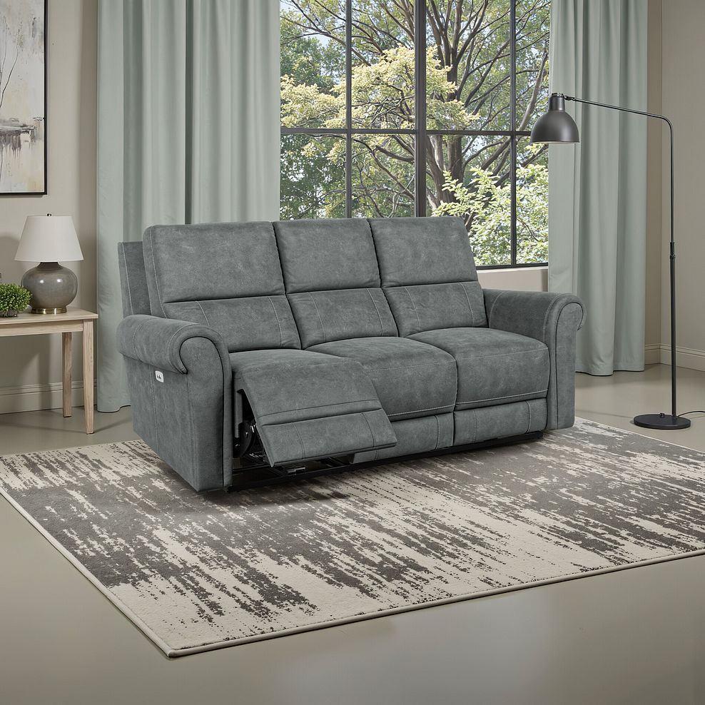 Colorado Electric Reclining Modular Group 9 in Miller Grey Fabric 14