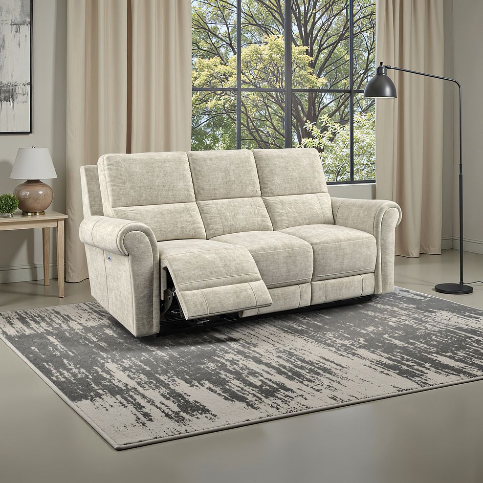 Colorado Electric Reclining Modular Group 9 in Plush Beige Fabric 14
