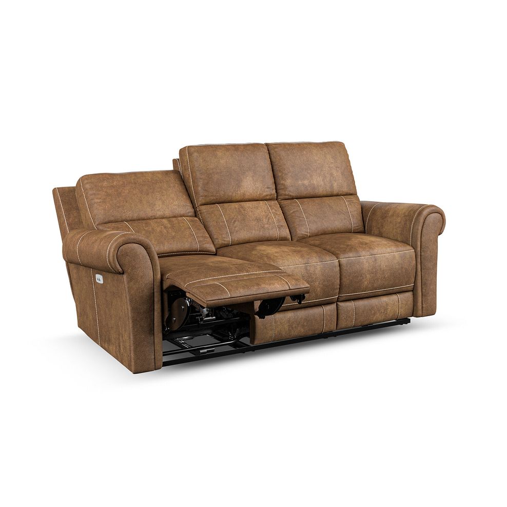 Colorado Electric Reclining Modular Group 9 in Ranch Brown Fabric 3