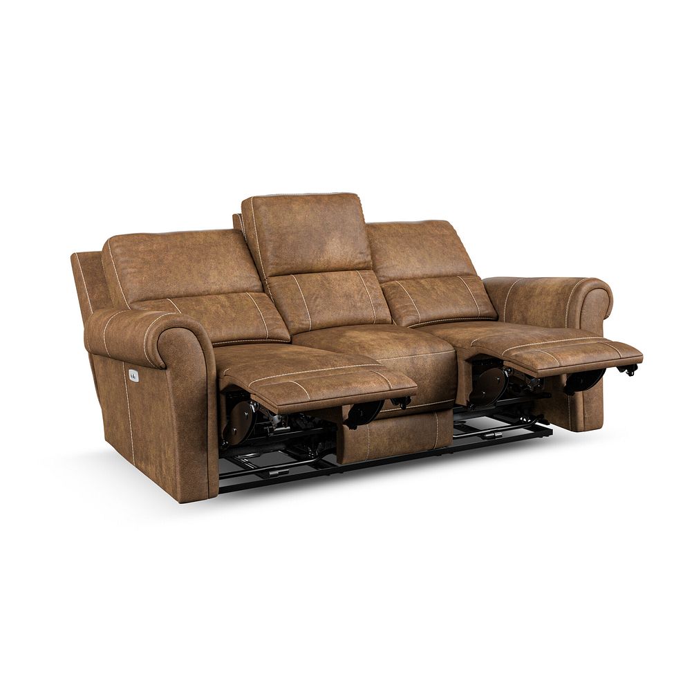 Colorado Electric Reclining Modular Group 9 in Ranch Brown Fabric 4