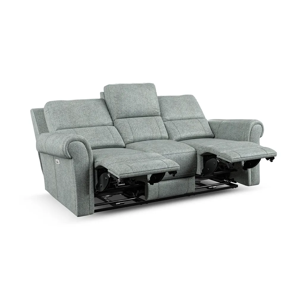 Colorado Electric Reclining Modular Group 9 in Santos Steel Fabric 4