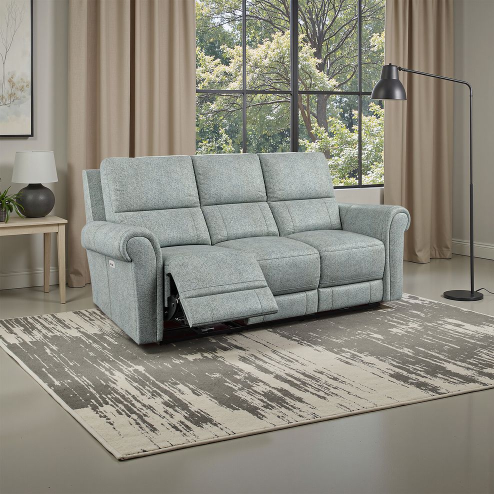 Colorado Electric Reclining Modular Group 9 in Santos Steel Fabric 14