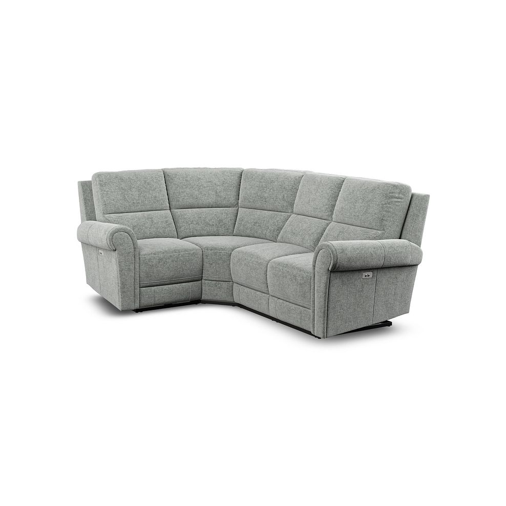 Colorado Electric Reclining Right Hand Modular Group 2 in Hopsack Platinum Fabric 1