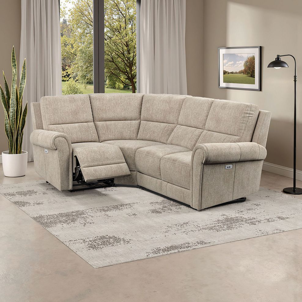 Colorado Electric Reclining Right Hand Modular Group 2 in Jetta Beige Fabric 1