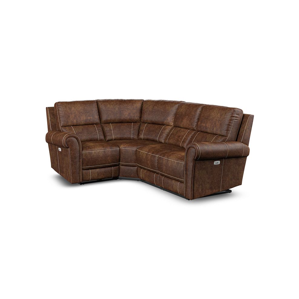 Colorado Electric Reclining Right Hand Modular Group 2 in Ranch Dark Brown Fabric 2