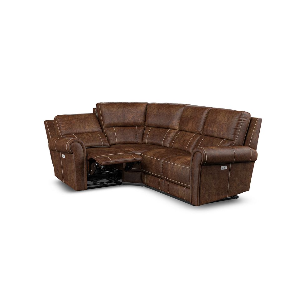 Colorado Electric Reclining Right Hand Modular Group 2 in Ranch Dark Brown Fabric 4