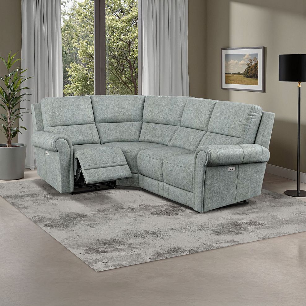 Colorado Electric Reclining Right Hand Modular Group 2 in Santos Steel Fabric 1