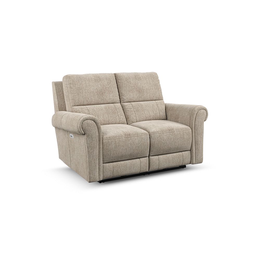 Colorado 2 Seater Electric Recliner in Jetta Beige Fabric 1