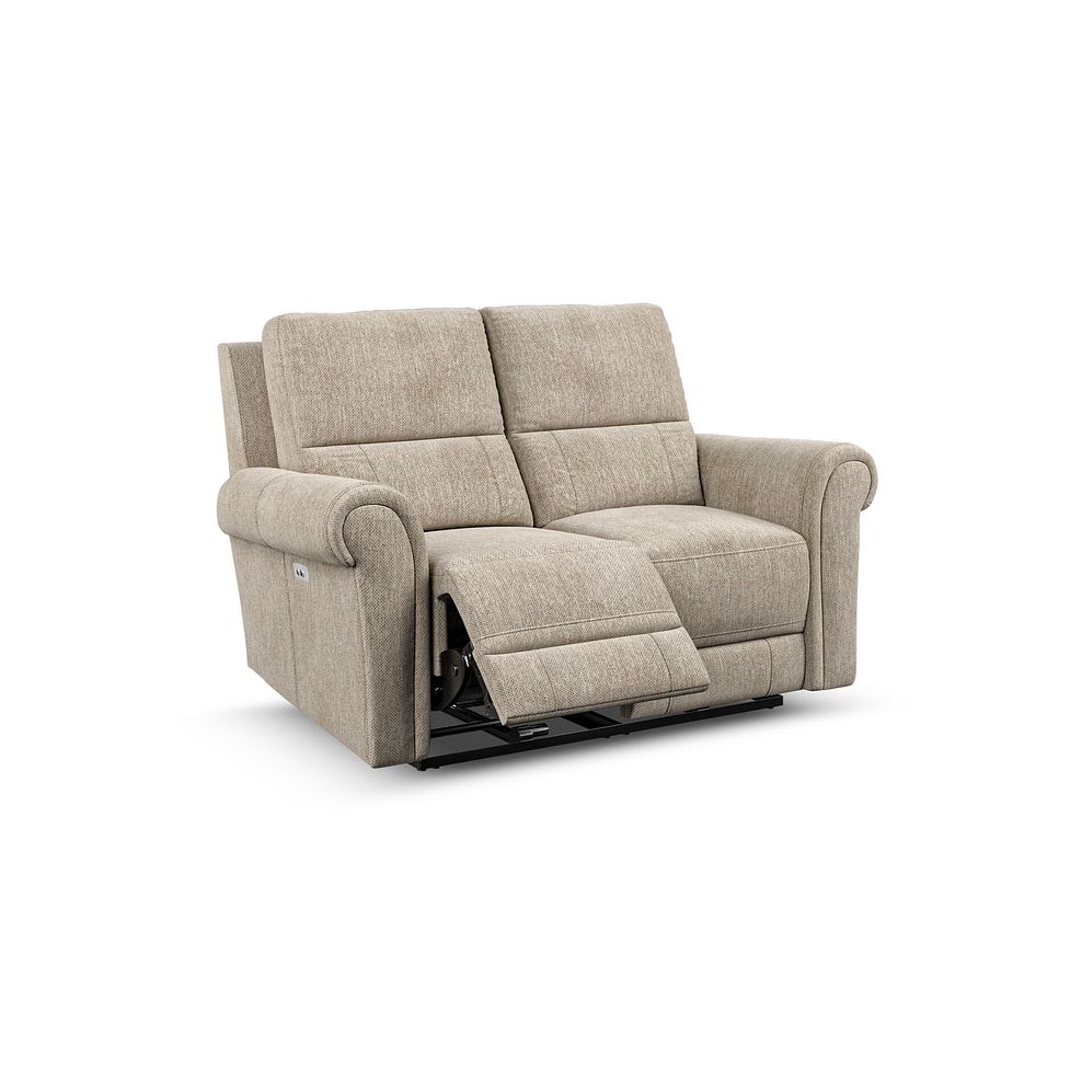 Colorado 2 Seater Electric Recliner in Jetta Beige Fabric 2
