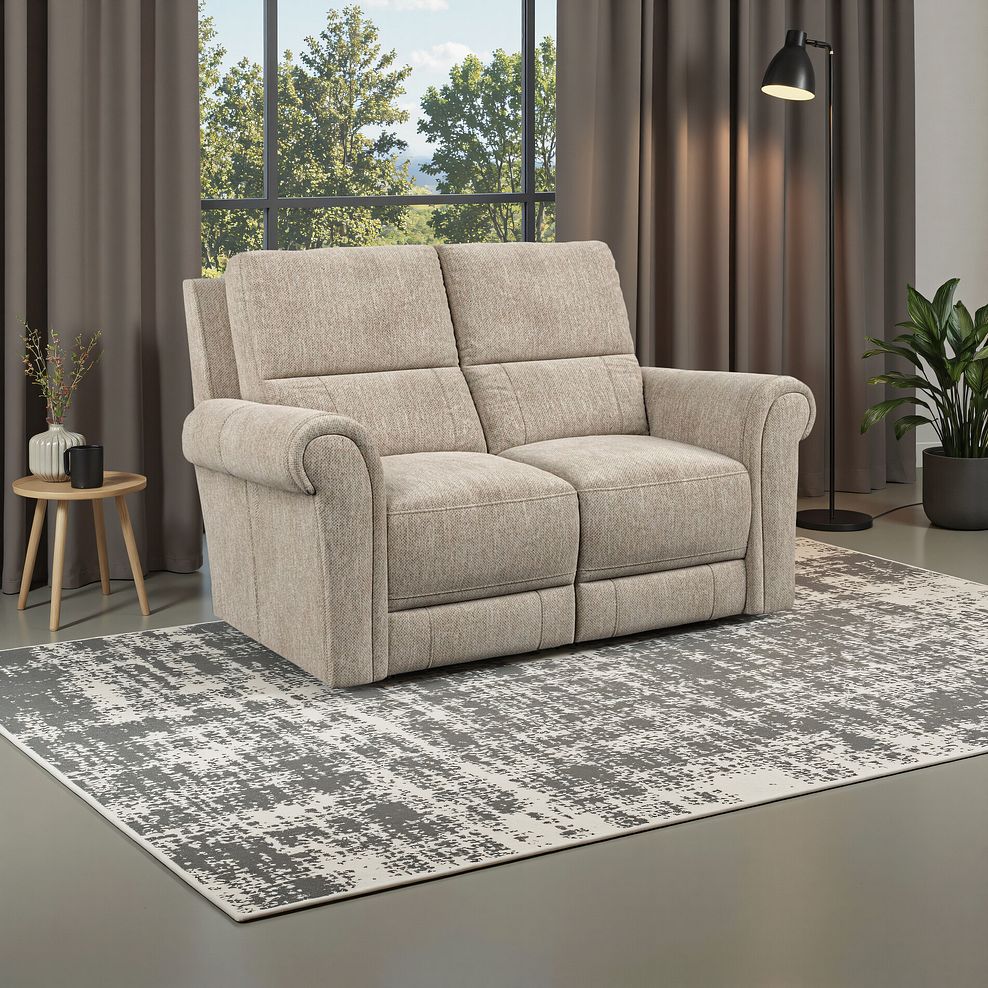 Colorado 2 Seater Sofa in Jetta Beige Fabric 1