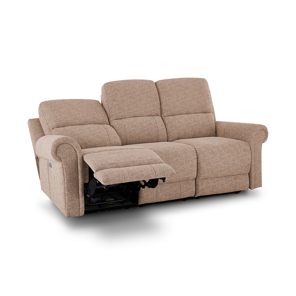 Colorado 3 Seater Electric Recliner in Jetta Beige Fabric Thumbnail 4
