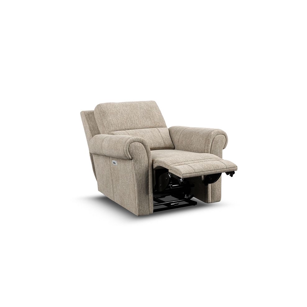 Colorado Electric Recliner Armchair in Jetta Beige Fabric 3