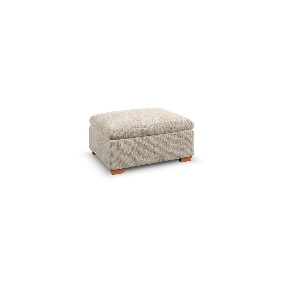 Colorado Storage Footstool in Jetta Beige Fabric 1
