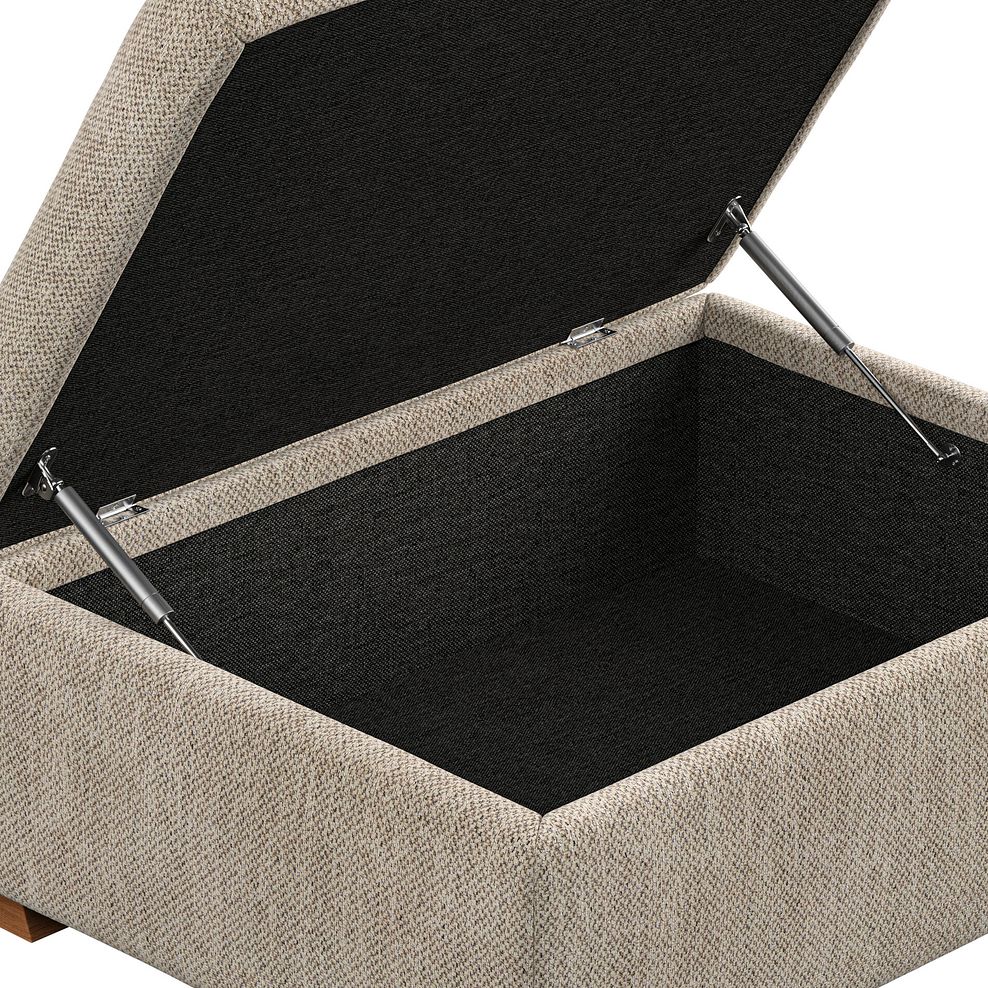 Colorado Storage Footstool in Jetta Beige Fabric 8