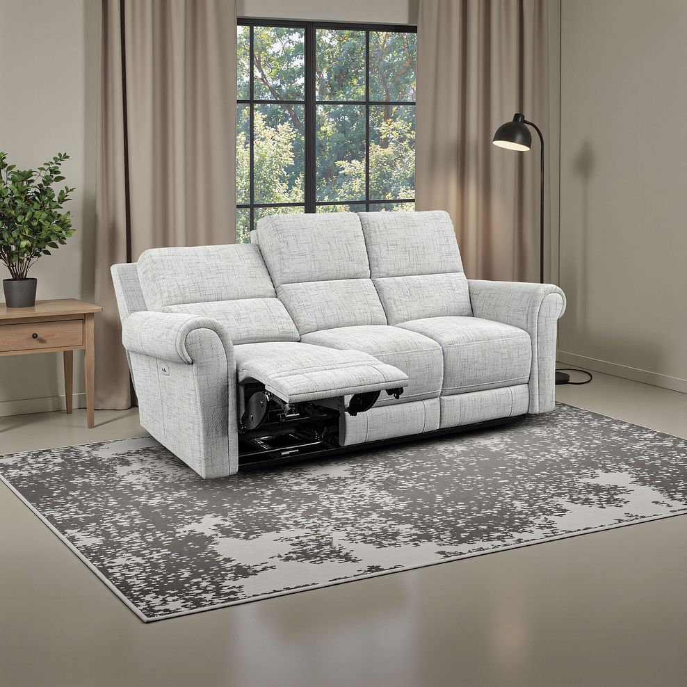 Colorado 3 Seater Electric Recliner in Keswick Dove Fabric 1