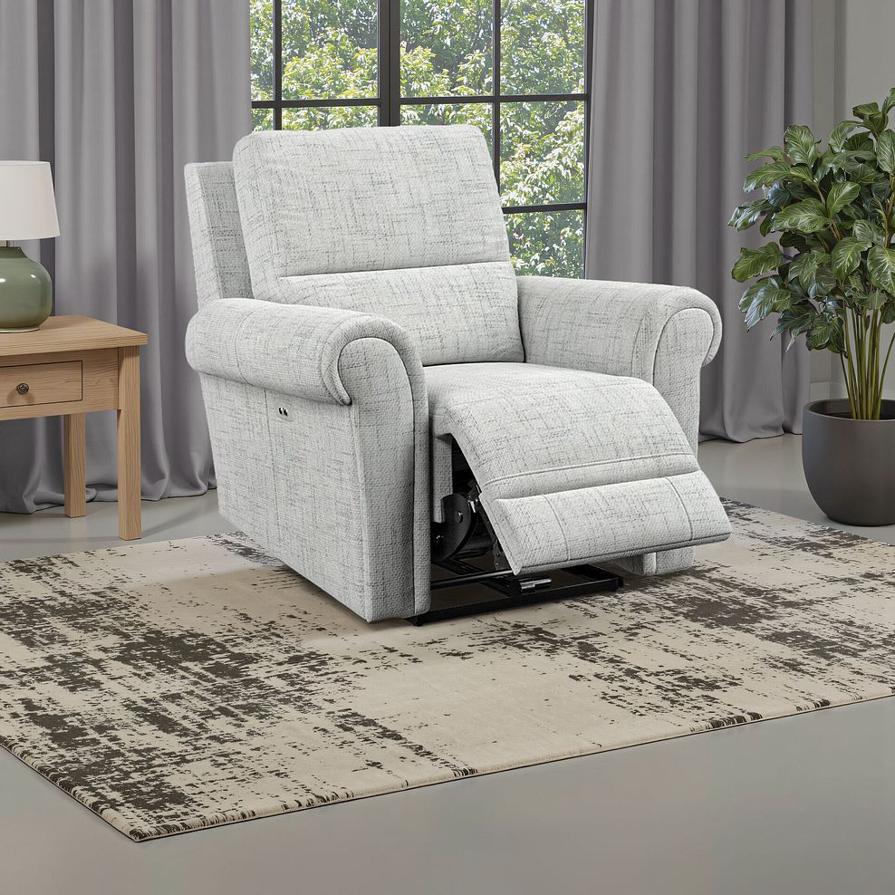 Colorado Electric Recliner Armchair in Keswick Dove Fabric 1