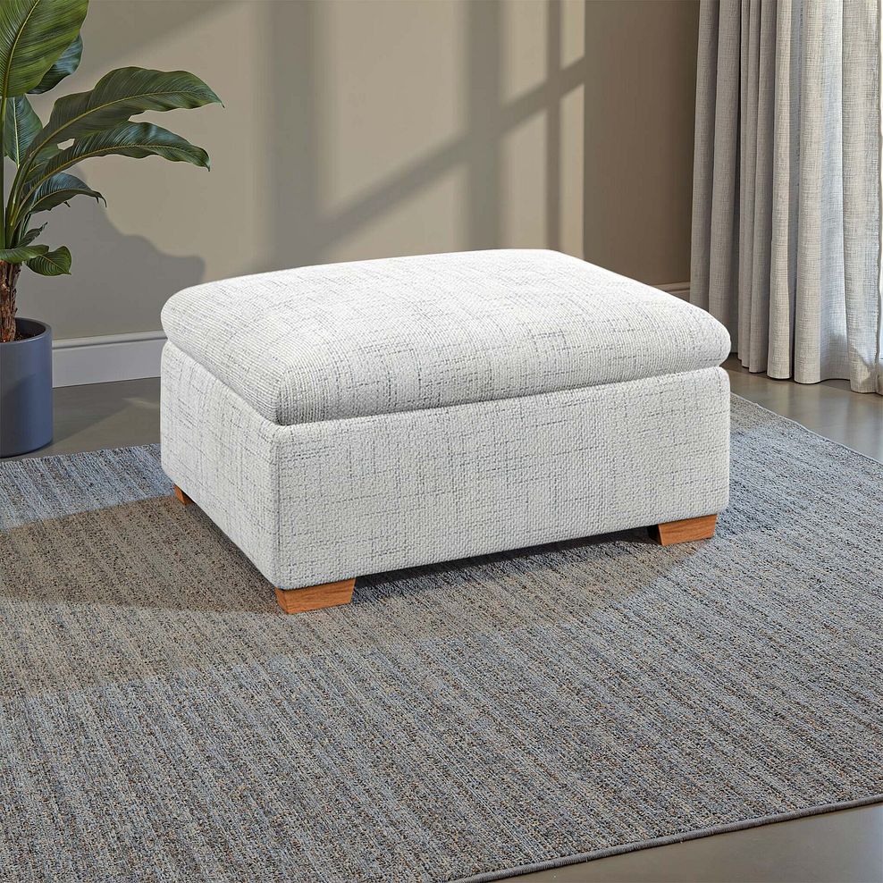 Colorado Storage Footstool in Keswick Dove Fabric 1