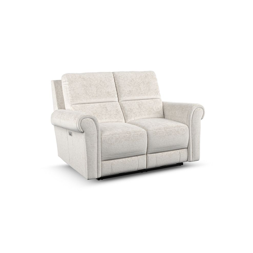 Colorado 2 Seater Electric Recliner in Hopsack Natural Fabric 1