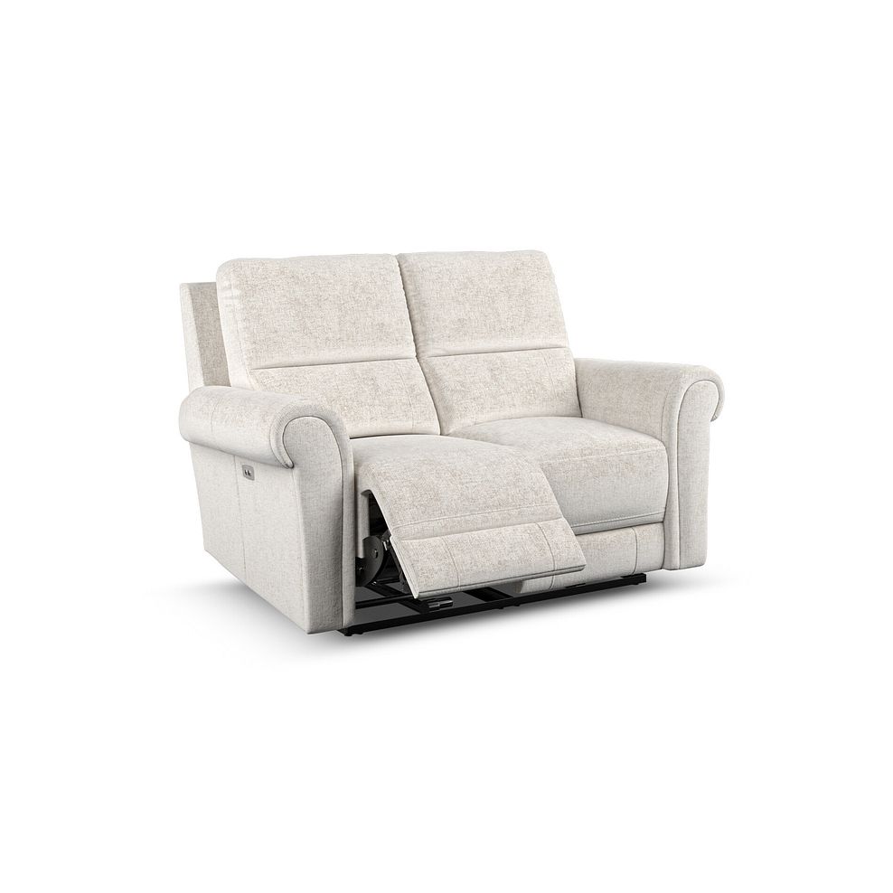 Colorado 2 Seater Electric Recliner in Hopsack Natural Fabric 2