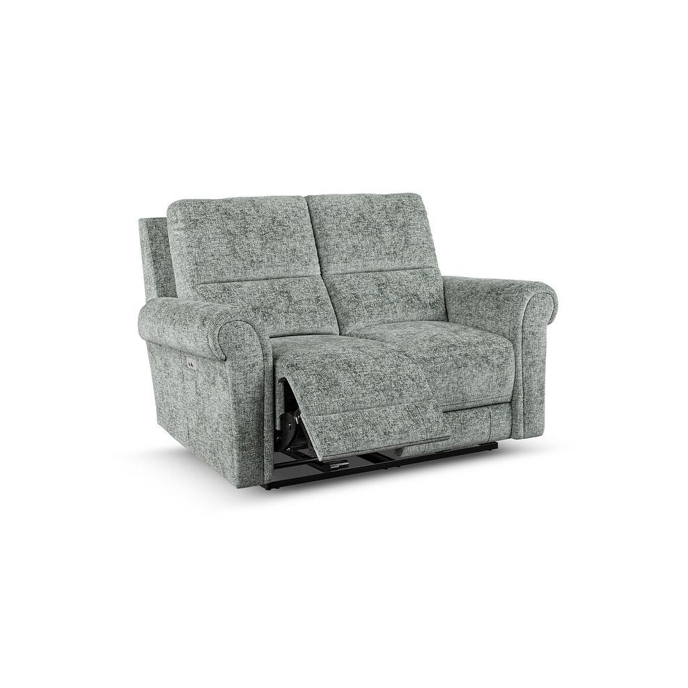 Colorado 2 Seater Electric Recliner in Hopsack Platinum Fabric 2