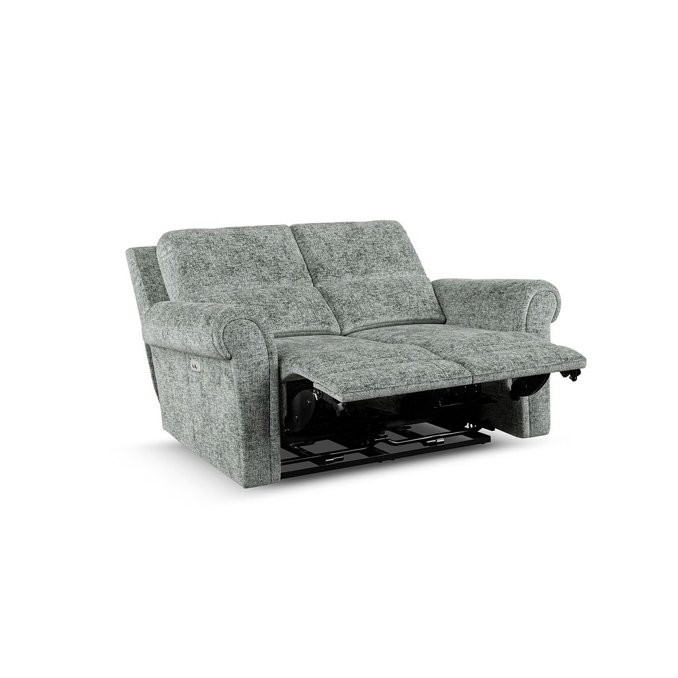 Colorado 2 Seater Electric Recliner in Hopsack Platinum Fabric 4