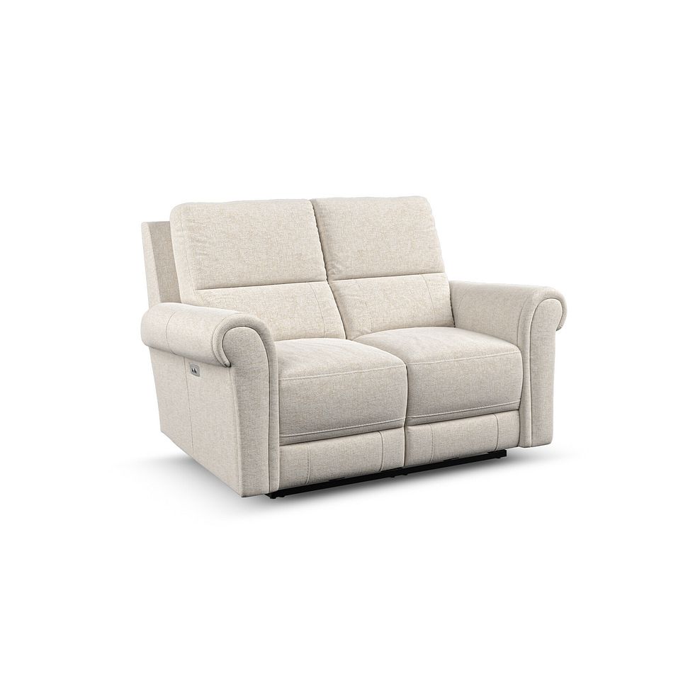 Colorado 2 Seater Electric Recliner in Hopsack Natural Fabric 1
